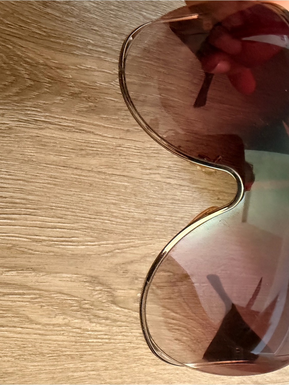 Givenchy Women's Shield Sunglasses - Burgundy Gradient Lenses - Picture 5 of 5